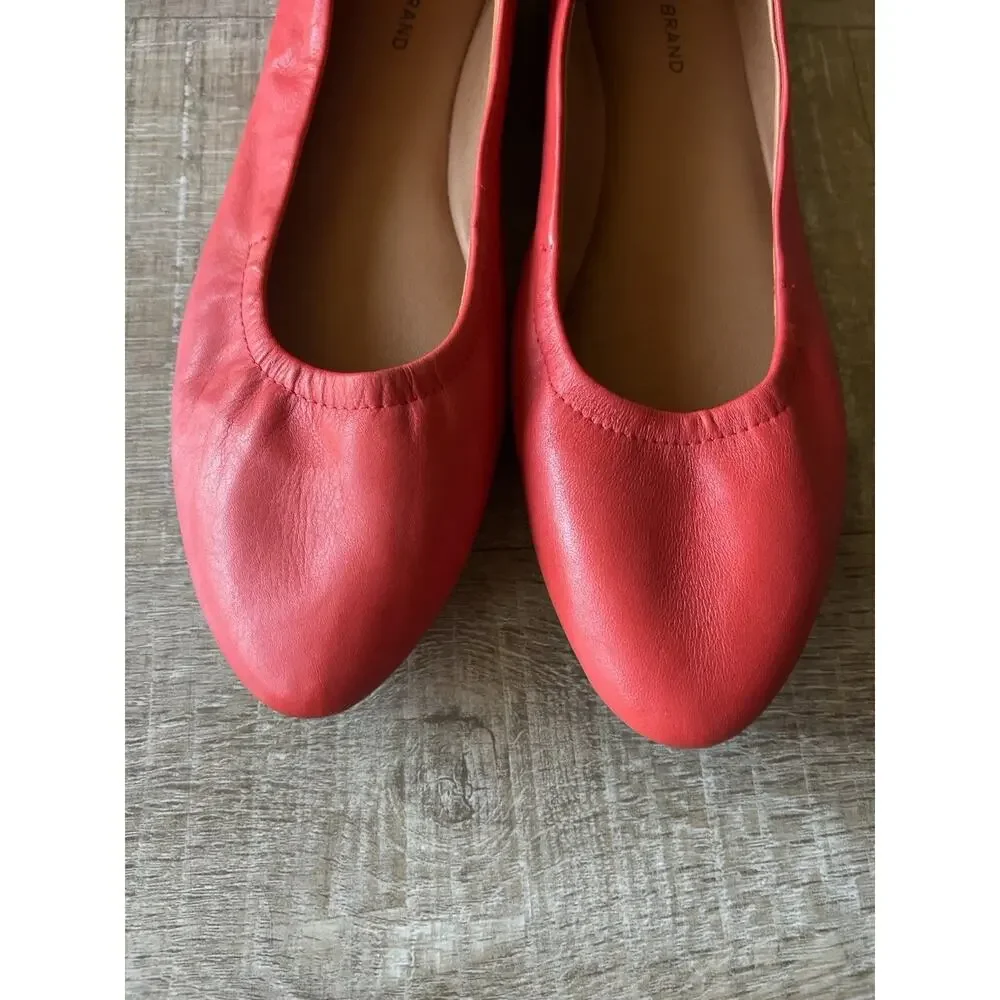 Lucky Brand Caliz Ballet Flats Women’s 9.5 M EU 41 Coral Pink Leather NWOB